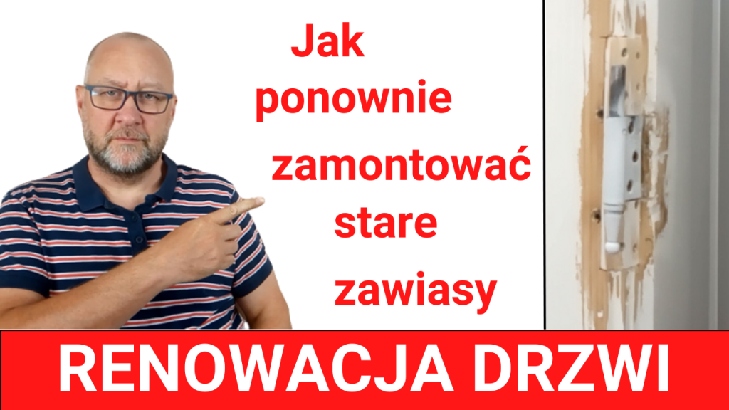 Montaż starych zawiasów na futrynie
